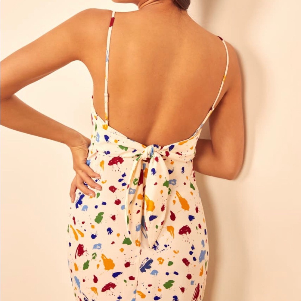 reformation nella sleeveless midi dress